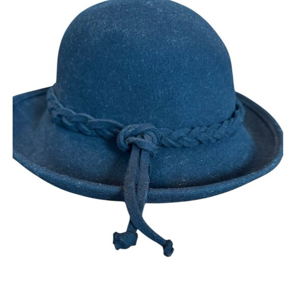 Vintage Hats In The Belfry Kathy Jeanne Wide Brimmed Felt Wool Hat Black USA OS main image 2